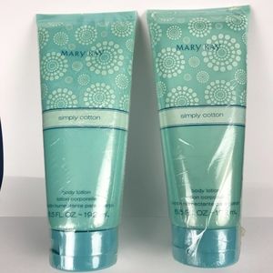2 NEW Mary Kay SIMPLY COTTON Body Lotions 6.5 oz